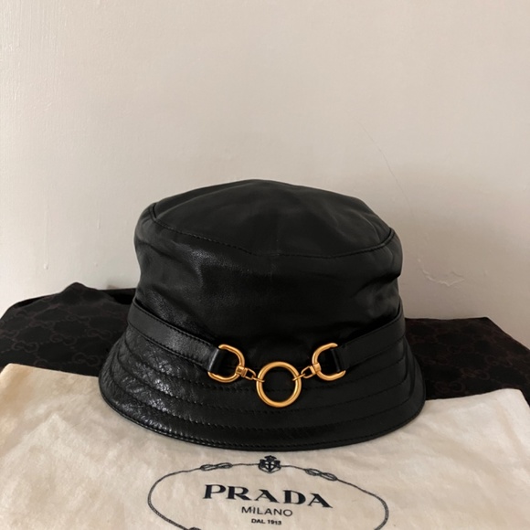 Prada lambskin leather bucket hat - Picture 2 of 13